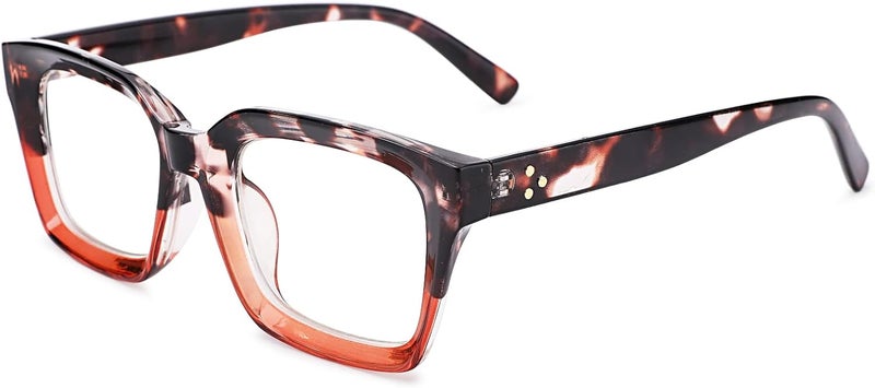 COASION Classic Non-prescription Clear Lens Eyeglasses for Women Thick Square Frame Eyewear - Image 1